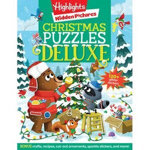 Christmas Puzzles Deluxe: Holiday-Themed Activity Book with Christmas Puzzles an